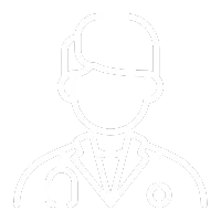 Character animation button, a doctor with lab coat